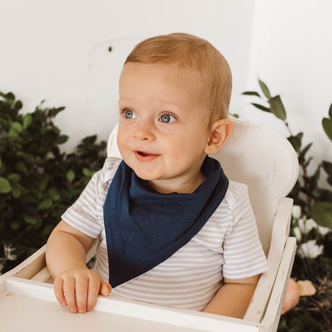 [Snuggle Hunny] Dribble Bandana Bib — Navy