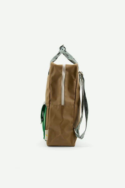STICKY LEMON | large backpack sprinkles | envelope | brassy green + apple green + steel blue