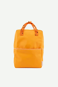 STICKY LEMON | large backpack freckles | sunny yellow + carrot orange + candy pink