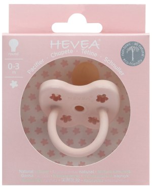 Hevea Pacifier — Orthodontic 0-3months Powder Pink