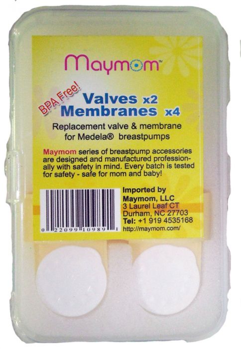 Maymom Replacement Valves (2x) & Membranes (4x) for Medela and Spectra Breastpumps