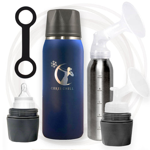 [Ceres] Breastmilk Chiller Basic Set — Navy Blue