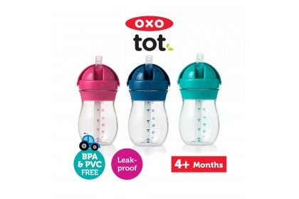 OXO Tot Grow Straw Cup - Pink